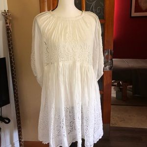 Free People white eyelet blouse